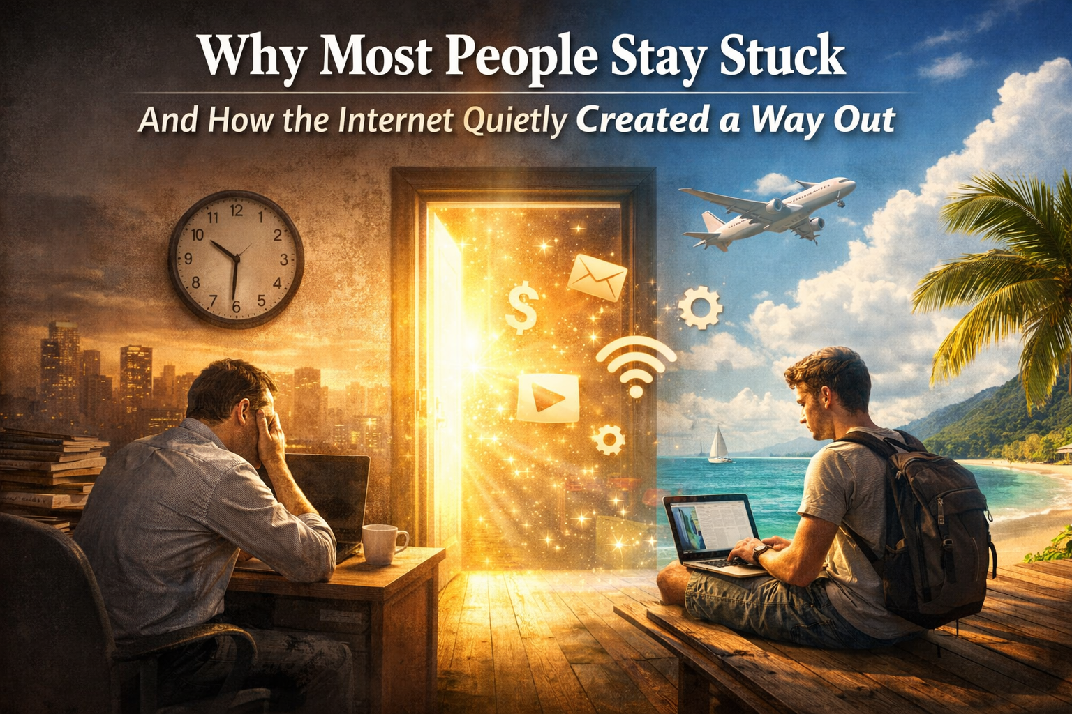 Why Most People Stay Stuck — And How the Internet Quietly Created a Way Out